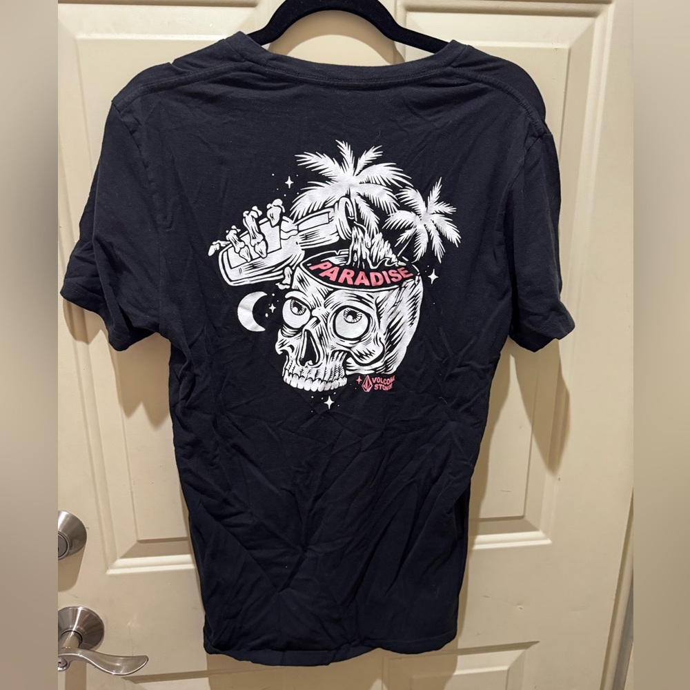Volcom Stone  Graphic Tee Shirt - Medium - Paradise- Black